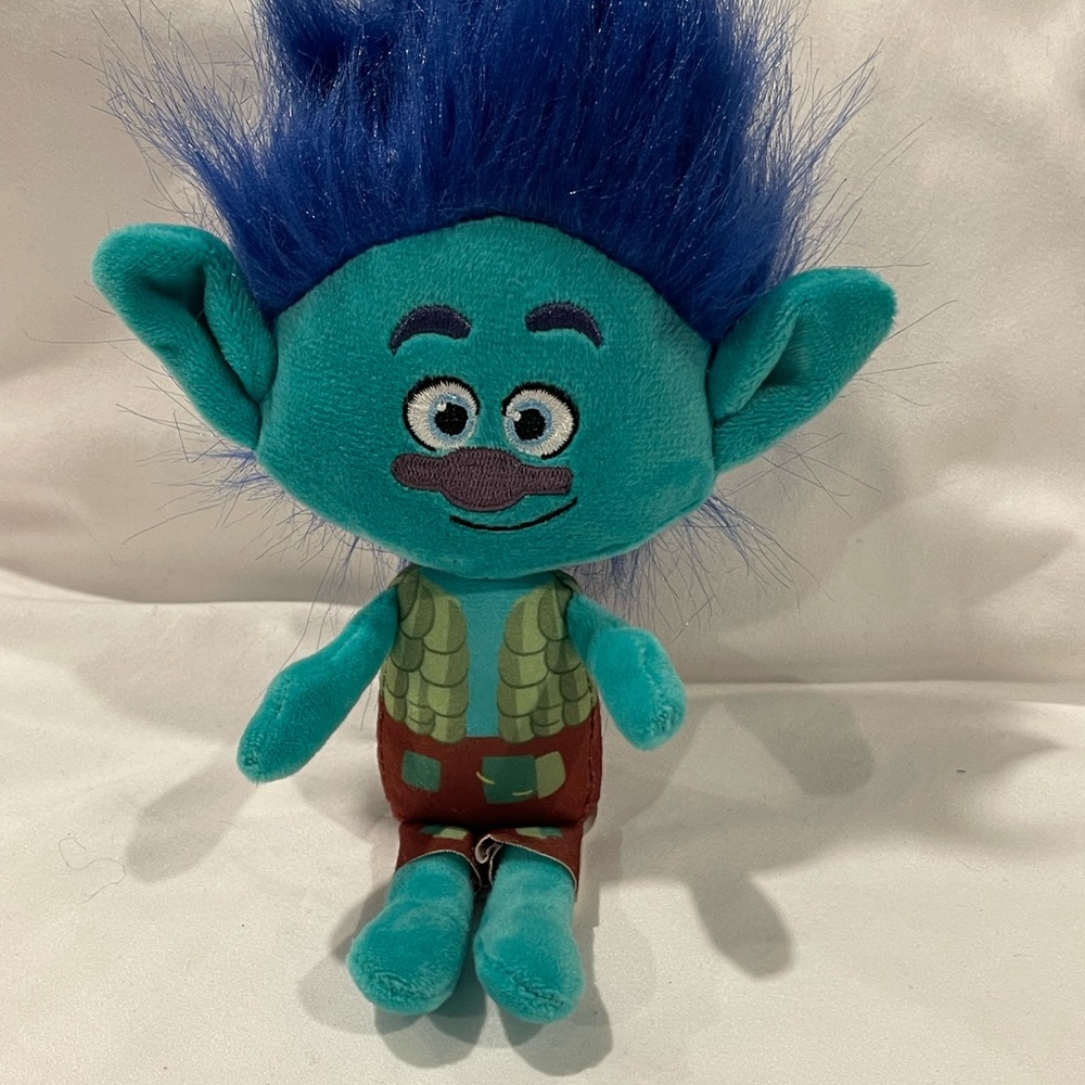 Dreamworks Trolls Branch Stuffed Animal Blue and Green Plush